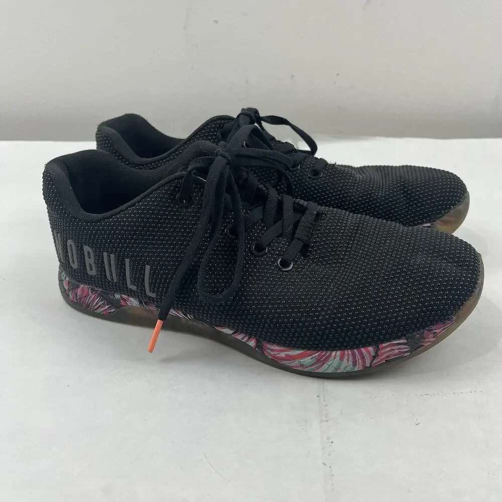 NOBULL Black Daisy Floral Trainer Low Top Lifting Shoes Women's US Size 9